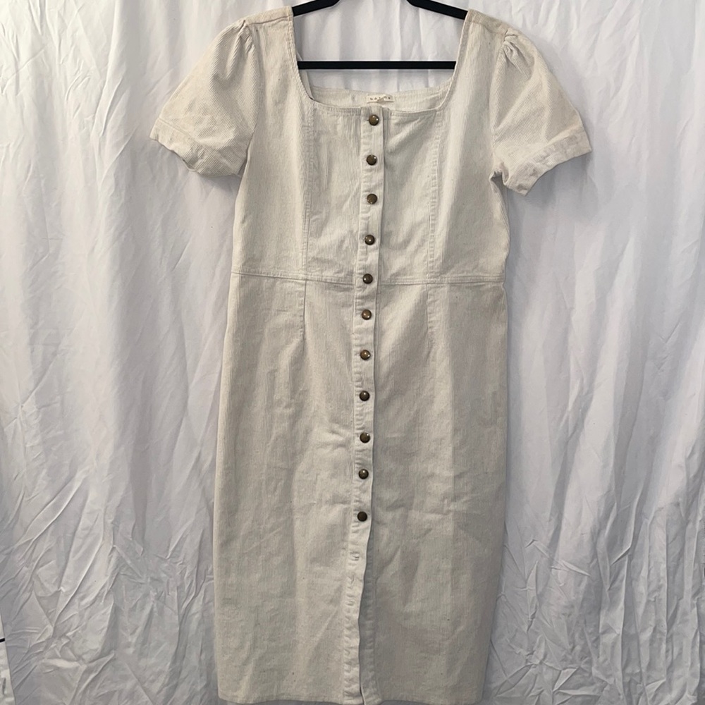 XL Böhme Cream Corduroy Dress